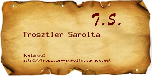 Trosztler Sarolta névjegykártya