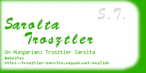 sarolta trosztler business card